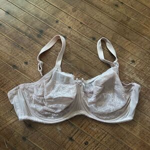 Wacoal retro chic full figure lacy unlined 40DD nude sexy bra